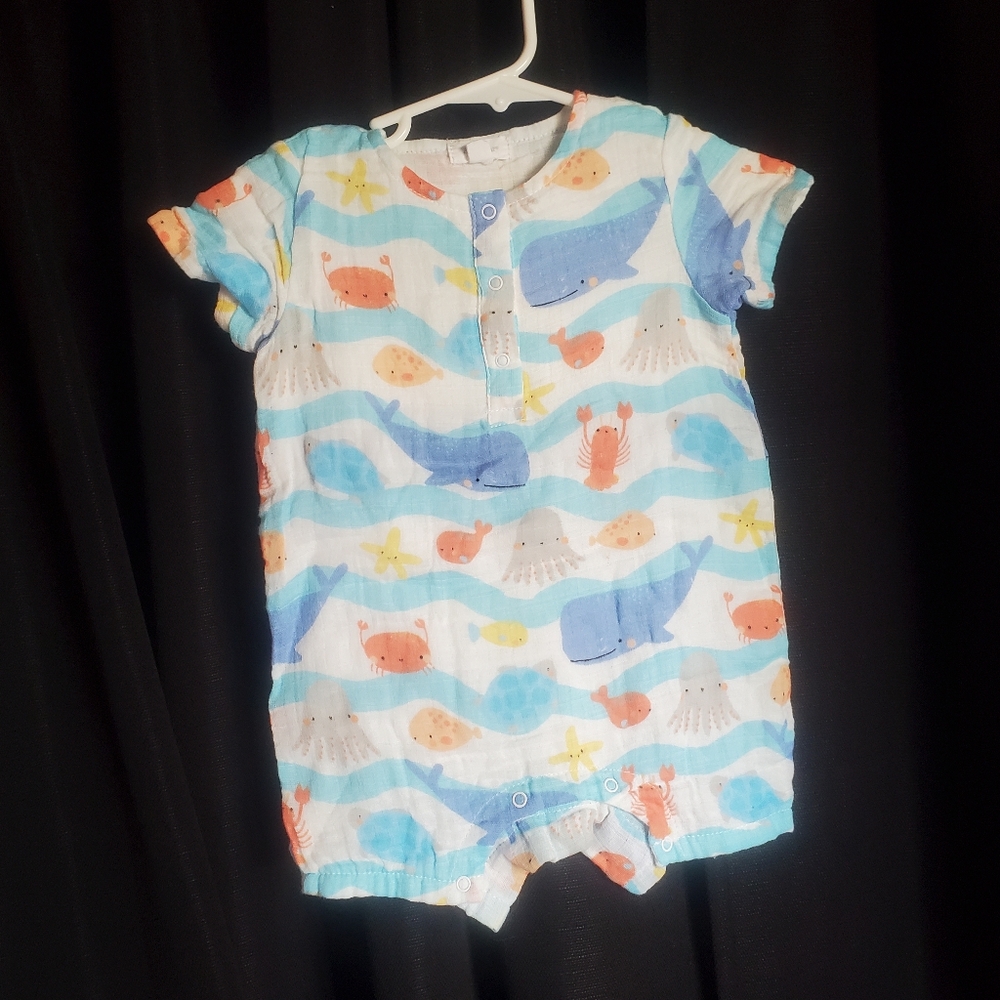 Angel Dear Ocean Animal Beach Romper